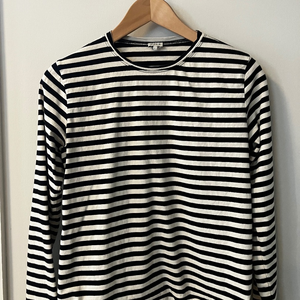 KULE Navy & Cream Striped Long Sleeve Breton Tee XS